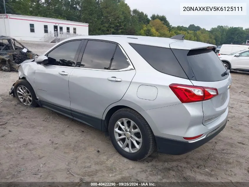 2019 Chevrolet Equinox Lt VIN: 2GNAXKEV5K6125111 Lot: 40422290