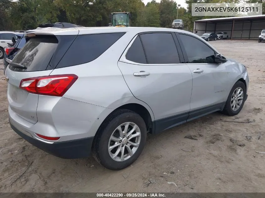 2019 Chevrolet Equinox Lt VIN: 2GNAXKEV5K6125111 Lot: 40422290