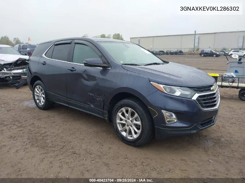 2019 Chevrolet Equinox Lt VIN: 3GNAXKEV0KL286302 Lot: 40423704