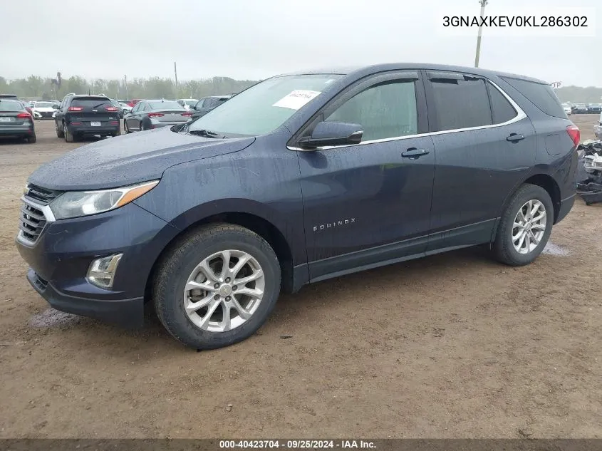 2019 Chevrolet Equinox Lt VIN: 3GNAXKEV0KL286302 Lot: 40423704