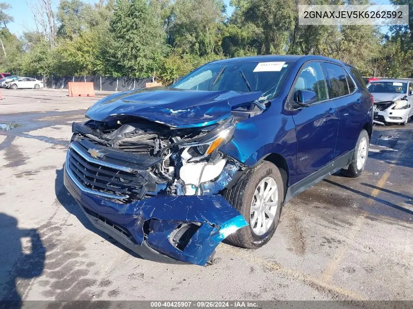 2019 Chevrolet Equinox Lt VIN: 2GNAXJEV5K6262592 Lot: 40425907