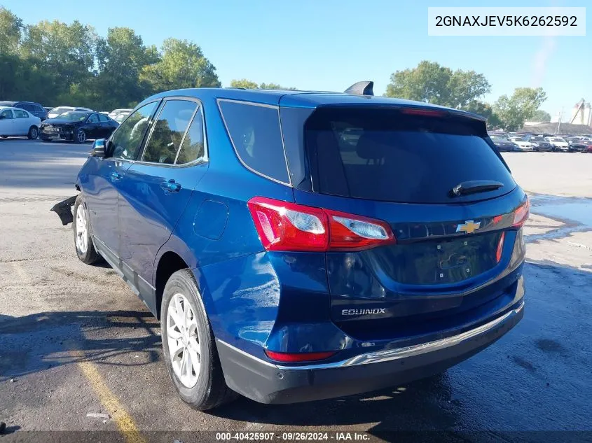 2019 Chevrolet Equinox Lt VIN: 2GNAXJEV5K6262592 Lot: 40425907