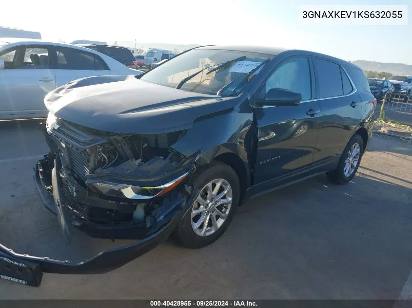 2019 Chevrolet Equinox Lt VIN: 3GNAXKEV1KS632055 Lot: 40428955