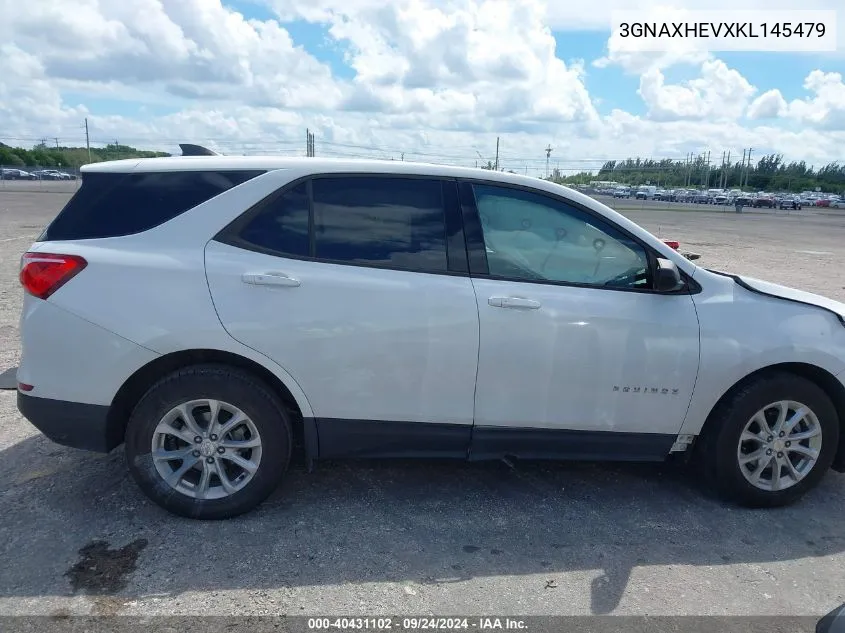 2019 Chevrolet Equinox Ls VIN: 3GNAXHEVXKL145479 Lot: 40431102