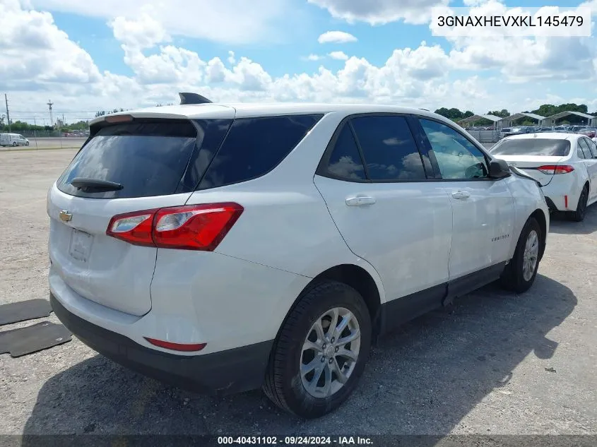 2019 Chevrolet Equinox Ls VIN: 3GNAXHEVXKL145479 Lot: 40431102