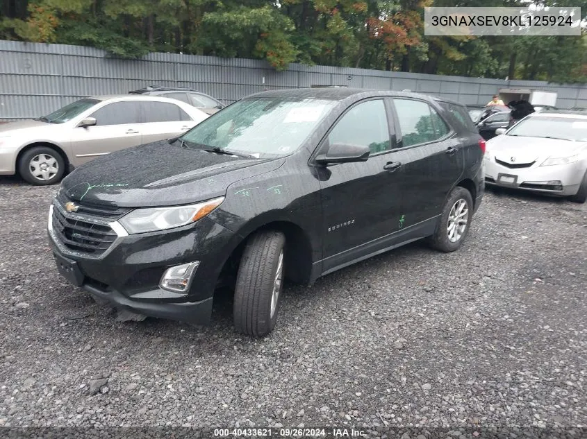 2019 Chevrolet Equinox Ls VIN: 3GNAXSEV8KL125924 Lot: 40433621