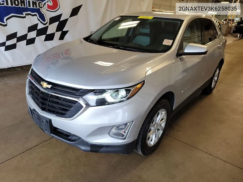 2019 Chevrolet Equinox Lt VIN: 2GNAXTEV3K6258035 Lot: 40436275