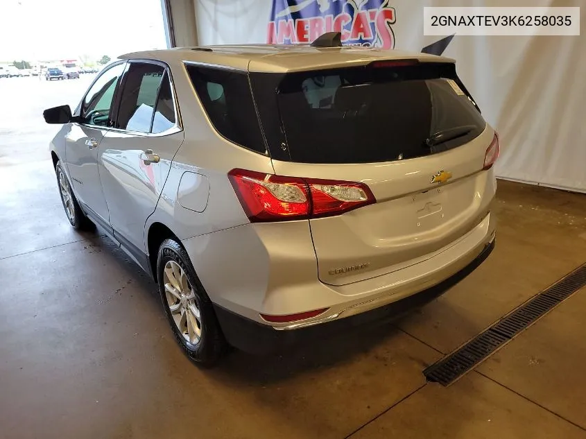 2019 Chevrolet Equinox Lt VIN: 2GNAXTEV3K6258035 Lot: 40436275