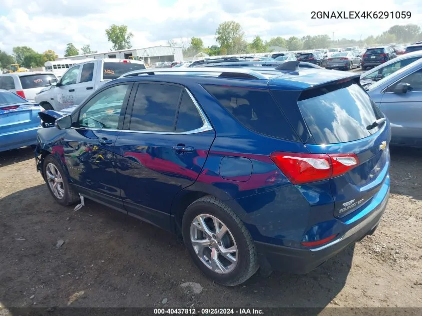 2019 Chevrolet Equinox Lt VIN: 2GNAXLEX4K6291059 Lot: 40437812