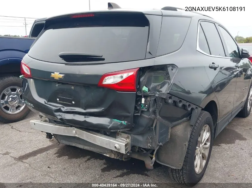 2019 Chevrolet Equinox Lt VIN: 2GNAXUEV5K6108191 Lot: 40439164