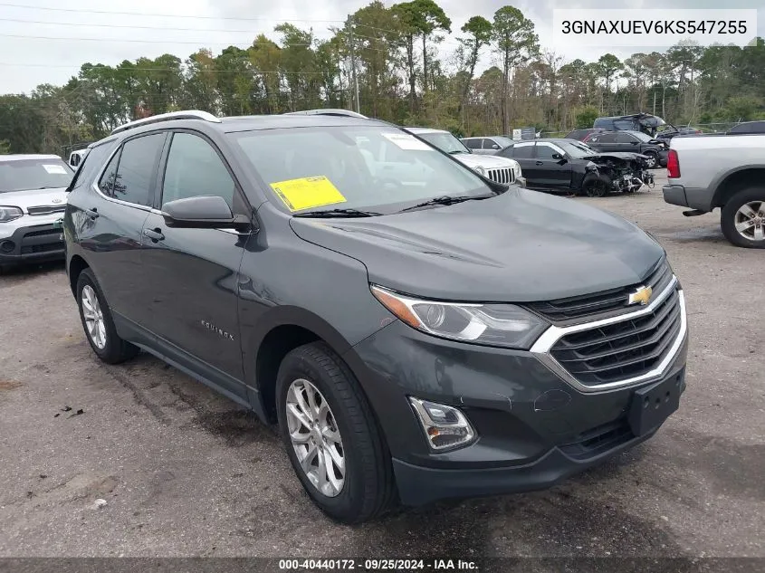 2019 Chevrolet Equinox Lt VIN: 3GNAXUEV6KS547255 Lot: 40440172