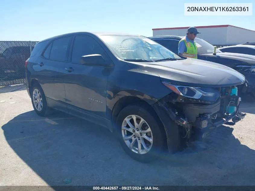 2019 Chevrolet Equinox Ls VIN: 2GNAXHEV1K6263361 Lot: 40442657