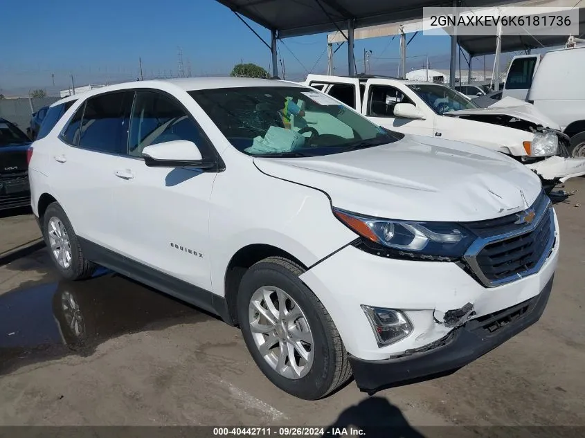 2019 Chevrolet Equinox Lt VIN: 2GNAXKEV6K6181736 Lot: 40442711