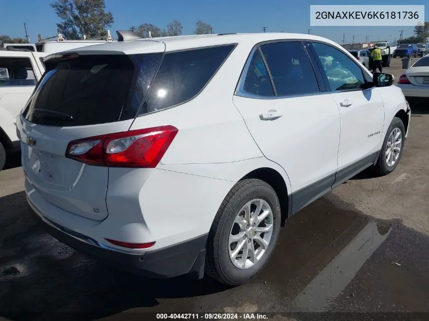 2019 Chevrolet Equinox Lt VIN: 2GNAXKEV6K6181736 Lot: 40442711