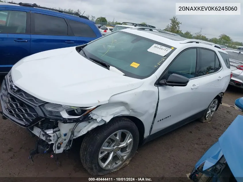 2019 Chevrolet Equinox Lt VIN: 2GNAXKEV0K6245060 Lot: 40444411