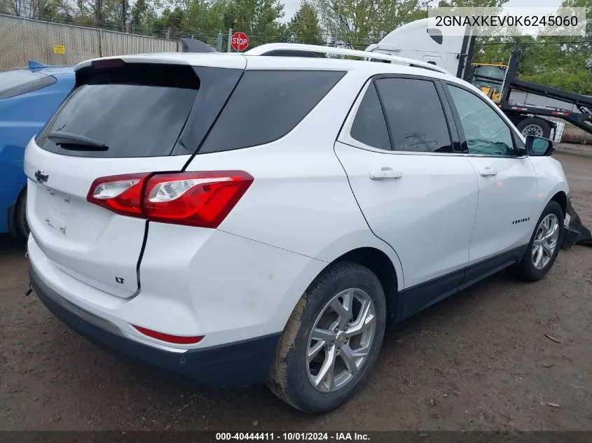 2019 Chevrolet Equinox Lt VIN: 2GNAXKEV0K6245060 Lot: 40444411