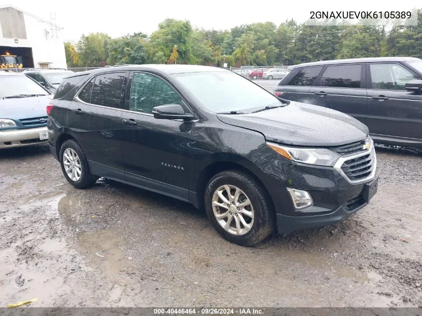 2019 Chevrolet Equinox Lt VIN: 2GNAXUEV0K6105389 Lot: 40446464