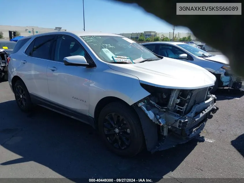 2019 Chevrolet Equinox Lt VIN: 3GNAXKEV5KS566089 Lot: 40449300