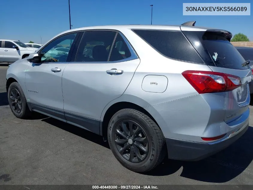 2019 Chevrolet Equinox Lt VIN: 3GNAXKEV5KS566089 Lot: 40449300