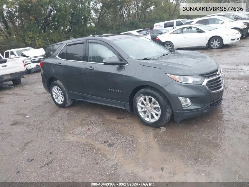 2019 Chevrolet Equinox Lt VIN: 3GNAXKEV8KS577636 Lot: 40449366