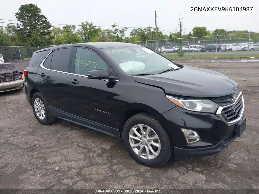 2019 Chevrolet Equinox Lt VIN: 2GNAXKEV9K6104987 Lot: 40450931