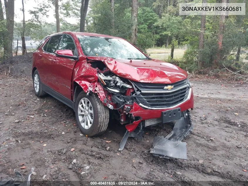 2019 Chevrolet Equinox Lt VIN: 3GNAXKEV1KS660681 Lot: 40451635