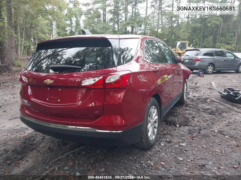 2019 Chevrolet Equinox Lt VIN: 3GNAXKEV1KS660681 Lot: 40451635