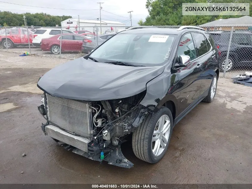 2019 Chevrolet Equinox Premier VIN: 2GNAXYEX5K6132564 Lot: 40451683