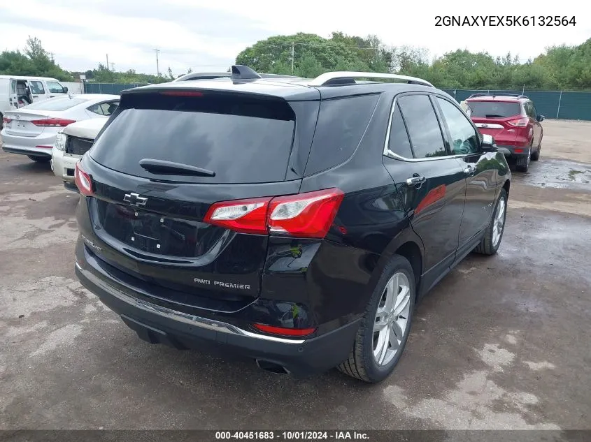 2019 Chevrolet Equinox Premier VIN: 2GNAXYEX5K6132564 Lot: 40451683