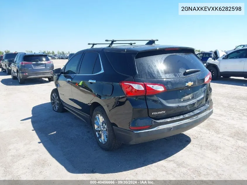 2019 Chevrolet Equinox Lt VIN: 2GNAXKEVXK6282598 Lot: 40456666