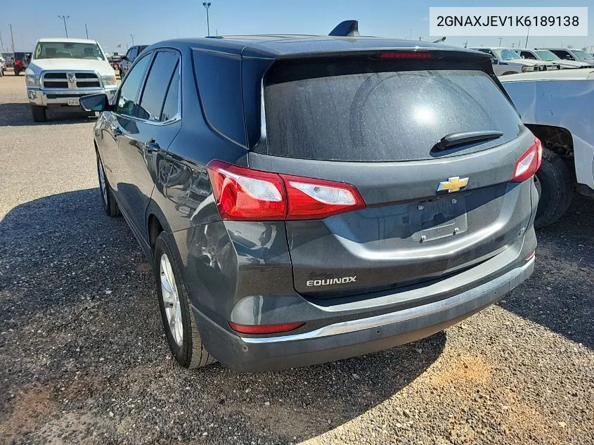 2GNAXJEV1K6189138 2019 Chevrolet Equinox Lt