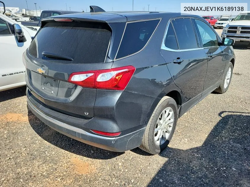 2019 Chevrolet Equinox Lt VIN: 2GNAXJEV1K6189138 Lot: 40457714