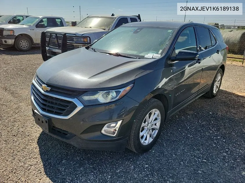 2019 Chevrolet Equinox Lt VIN: 2GNAXJEV1K6189138 Lot: 40457714