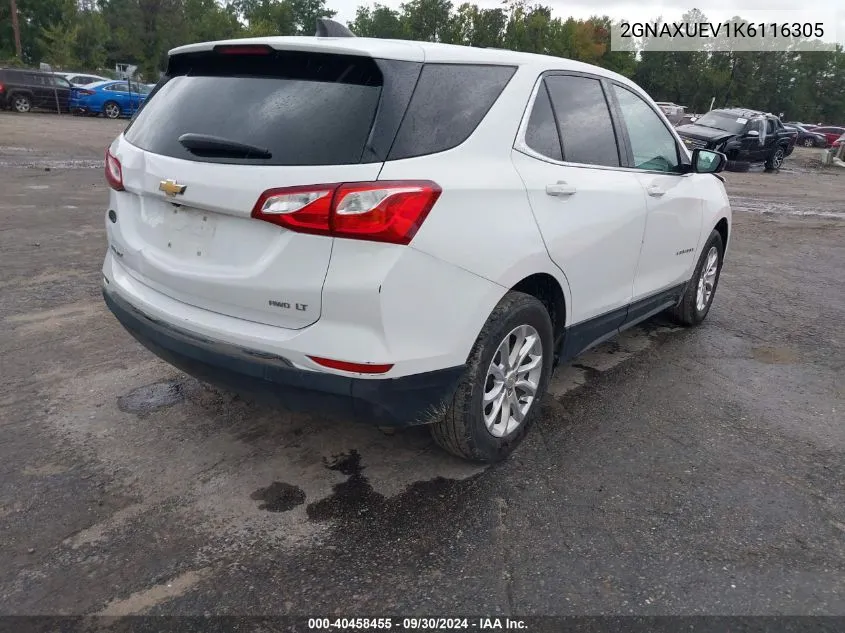 2019 Chevrolet Equinox Lt VIN: 2GNAXUEV1K6116305 Lot: 40458455