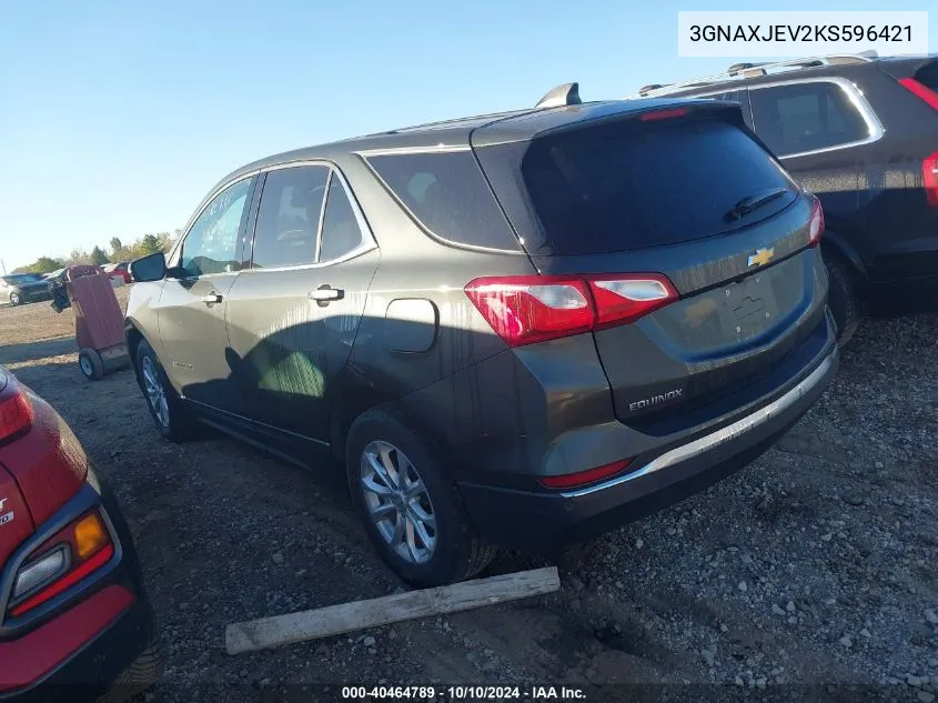 3GNAXJEV2KS596421 2019 Chevrolet Equinox Lt