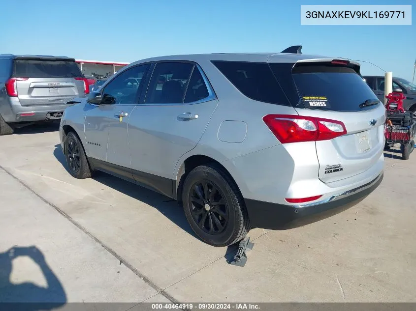 2019 Chevrolet Equinox Lt VIN: 3GNAXKEV9KL169771 Lot: 40464919