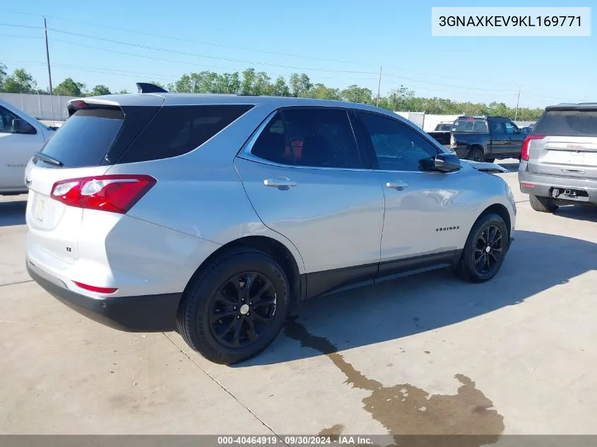 2019 Chevrolet Equinox Lt VIN: 3GNAXKEV9KL169771 Lot: 40464919