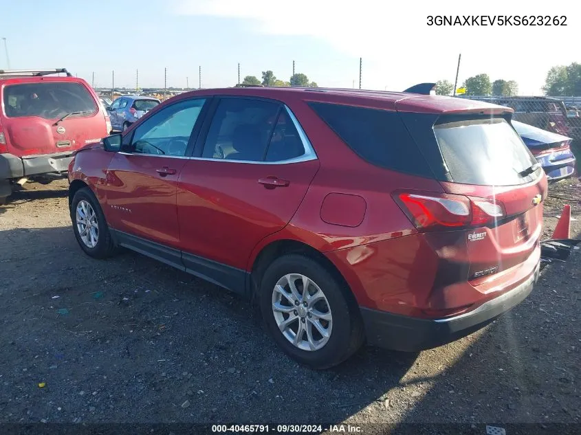 2019 Chevrolet Equinox Lt VIN: 3GNAXKEV5KS623262 Lot: 40465791