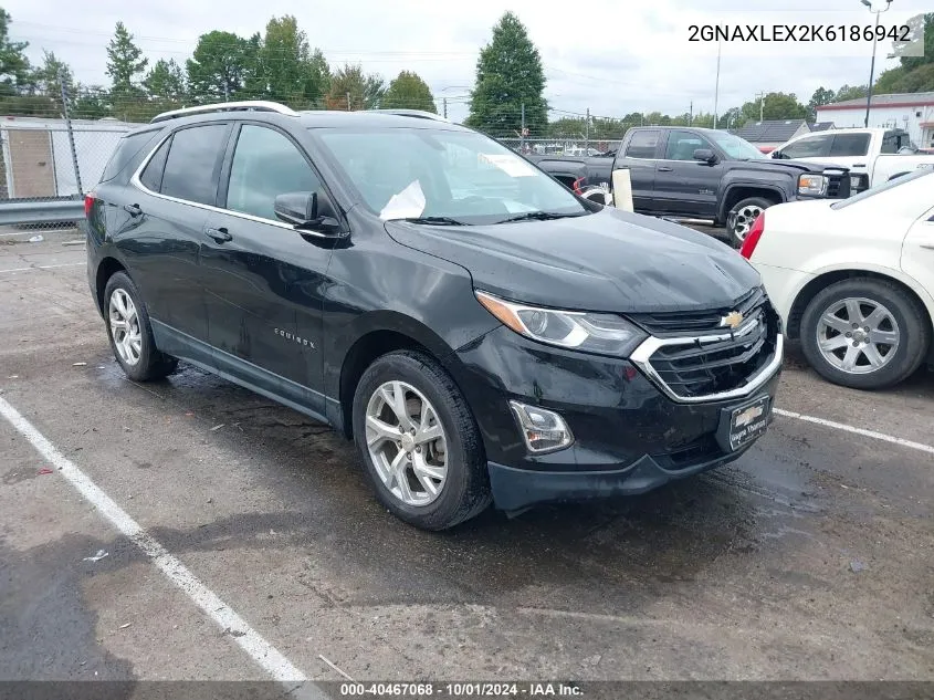 2019 Chevrolet Equinox Lt VIN: 2GNAXLEX2K6186942 Lot: 40467068