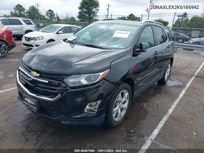 2019 Chevrolet Equinox Lt VIN: 2GNAXLEX2K6186942 Lot: 40467068