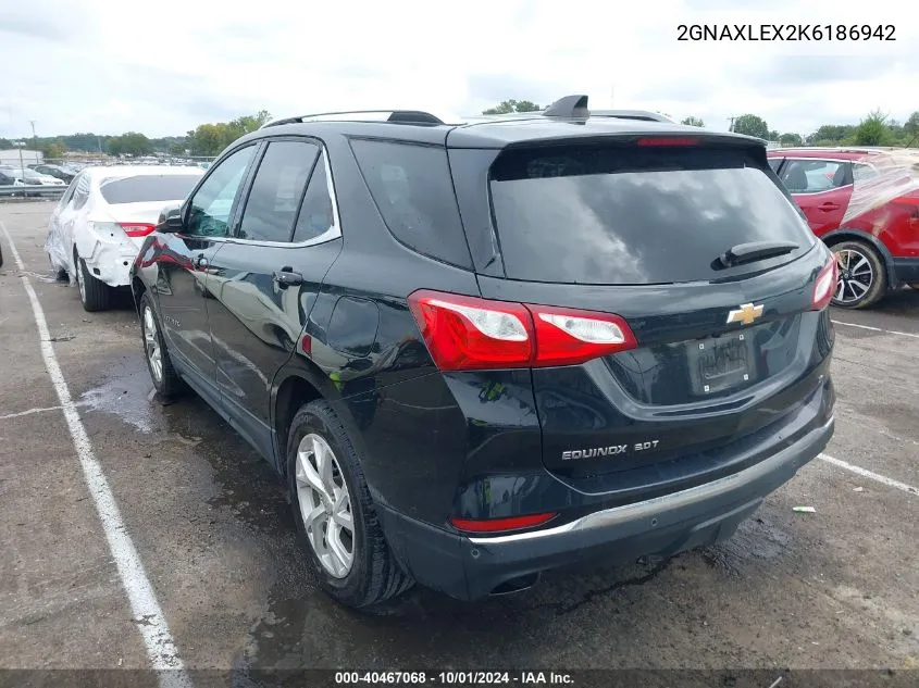 2019 Chevrolet Equinox Lt VIN: 2GNAXLEX2K6186942 Lot: 40467068