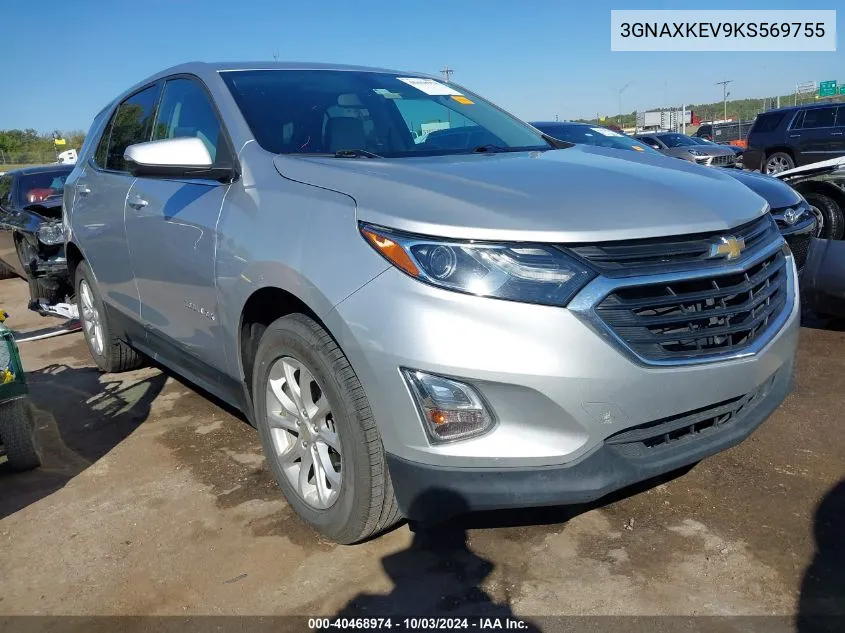 2019 Chevrolet Equinox Lt VIN: 3GNAXKEV9KS569755 Lot: 40468974