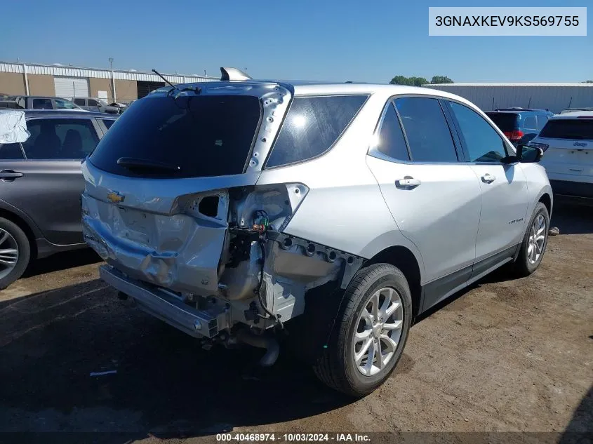 2019 Chevrolet Equinox Lt VIN: 3GNAXKEV9KS569755 Lot: 40468974