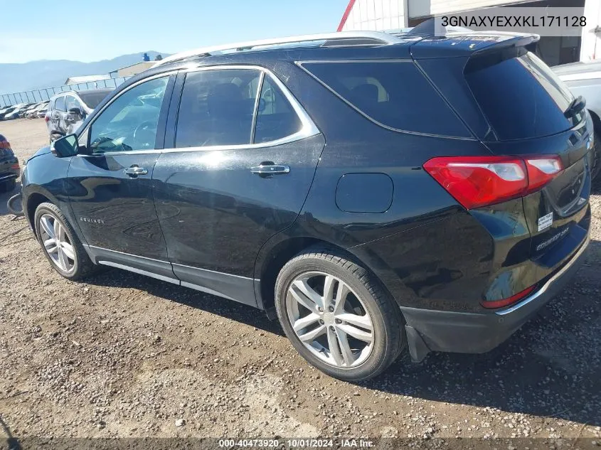 2019 Chevrolet Equinox Premier VIN: 3GNAXYEXXKL171128 Lot: 40473920