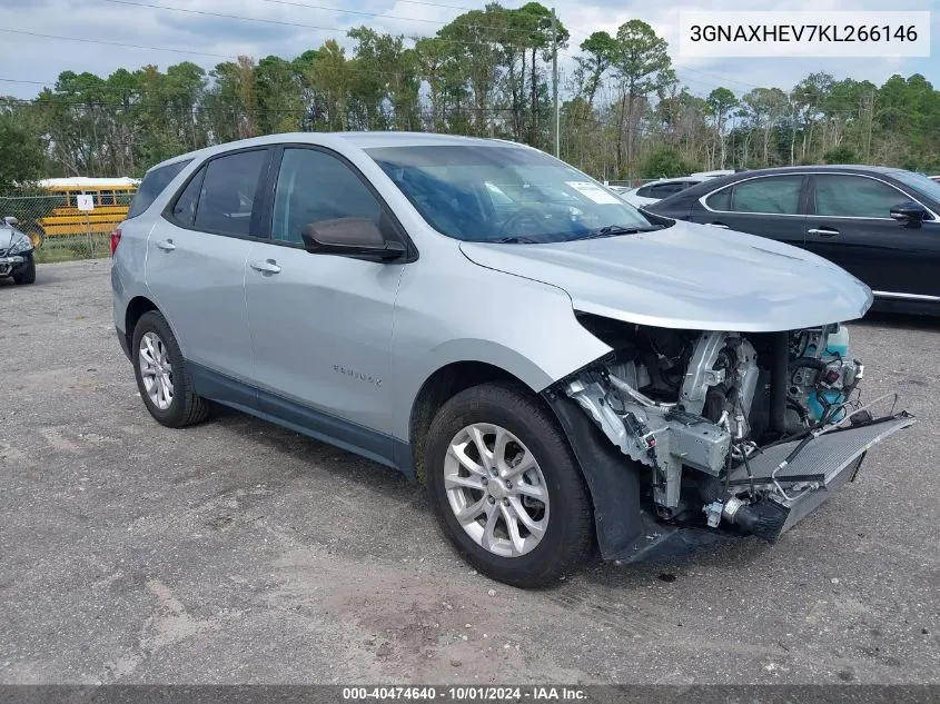 2019 Chevrolet Equinox Ls VIN: 3GNAXHEV7KL266146 Lot: 40474640