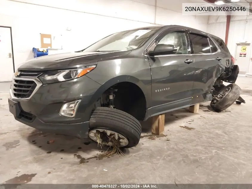 2019 Chevrolet Equinox Lt VIN: 2GNAXUEV9K6250446 Lot: 40475327