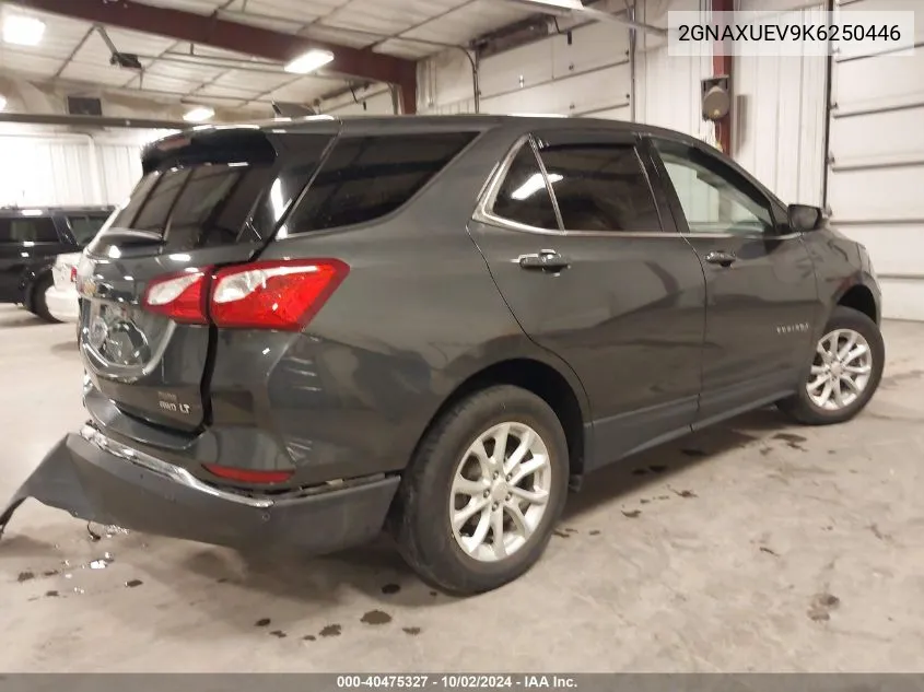 2019 Chevrolet Equinox Lt VIN: 2GNAXUEV9K6250446 Lot: 40475327