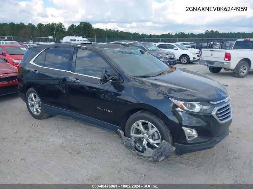 2019 Chevrolet Equinox Premier VIN: 2GNAXNEV0K6244959 Lot: 40476961