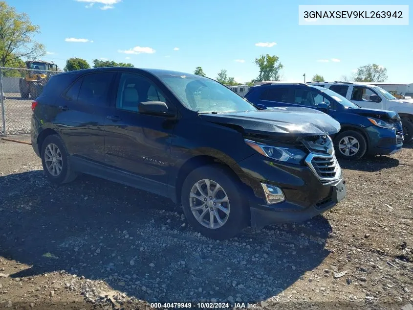 2019 Chevrolet Equinox Ls VIN: 3GNAXSEV9KL263942 Lot: 40479949