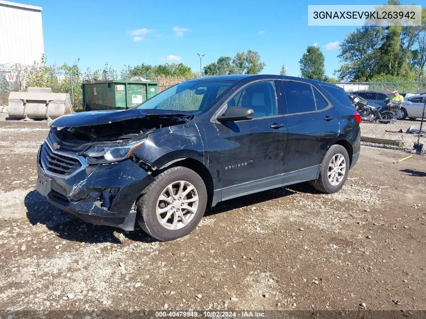 2019 Chevrolet Equinox Ls VIN: 3GNAXSEV9KL263942 Lot: 40479949